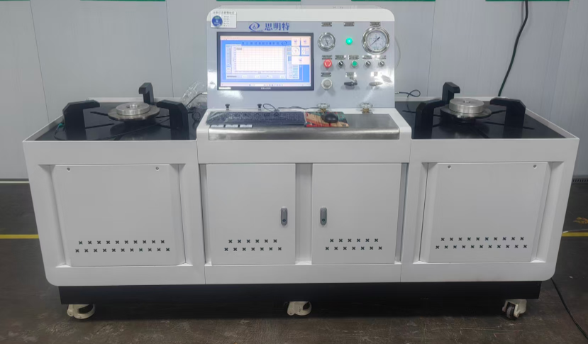 Testing bench for emergency relief devices of atmospheric pressure tank trucks